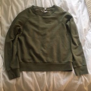 army green crew neck